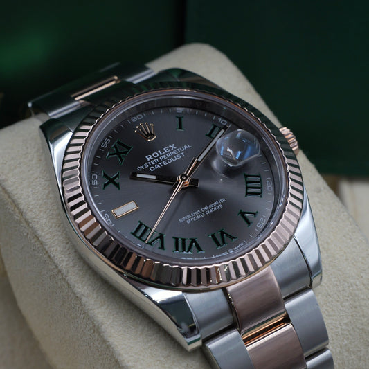 Rolex Datejust 41 Wimbledon Fluted Oyster Fluted Oyster 126331 - Full Set (2022)