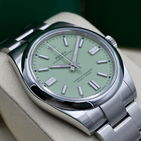 Rolex Oyster Perpetual 41 Pistachio Dial 134300 - Full Set (2025)