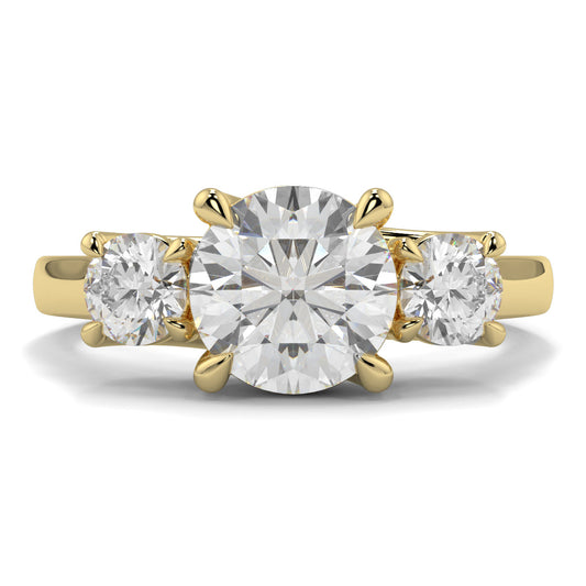 Catherine - 2.0 CT - Round Trilogy Diamond Ring