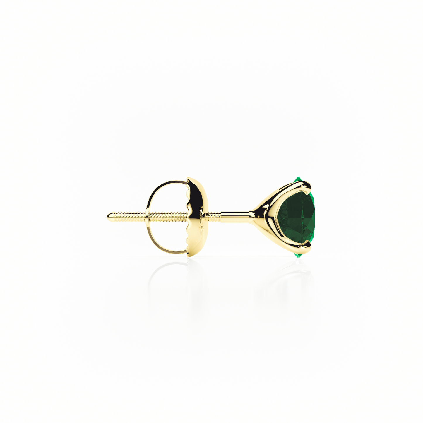 4 Claw - Emerald Gemstone - Stud Earrings