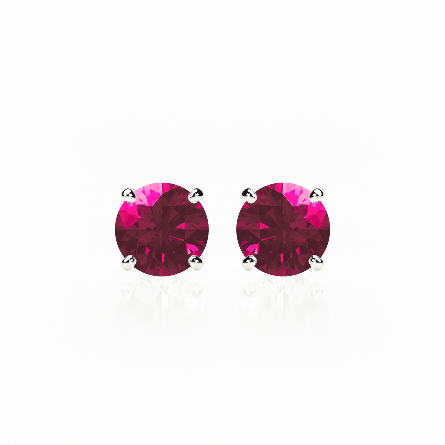 4 Claw - Red Ruby - Stud Earrings
