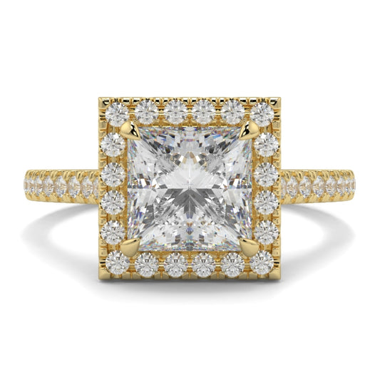 Halo Classic Princess Cut Shape Ring