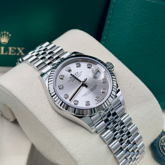 Rolex Datejust 31 Silver Diamond Dial 278274 - Full Set (2026)