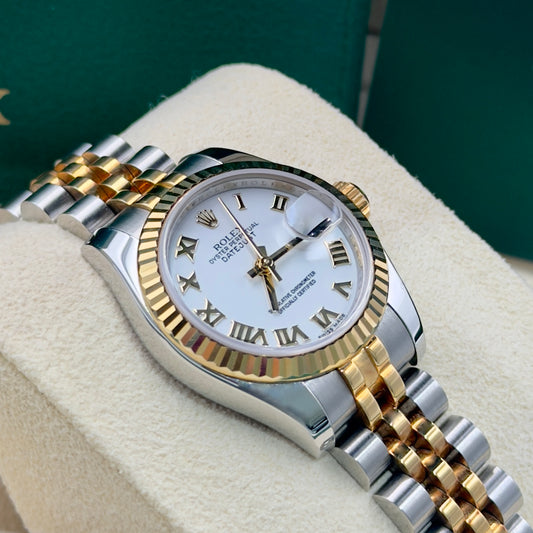 Rolex Lady-Datejust 26 White Roman Numeral Dial 179173 - Full Set (2012)