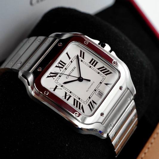 Cartier Santos White Dial WSSA0018 - Full Set (2025)