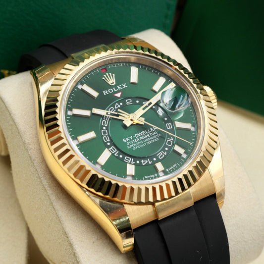 Rolex Sky-Dweller Green Dial OysterFlex 336238 - Full Set (2025)
