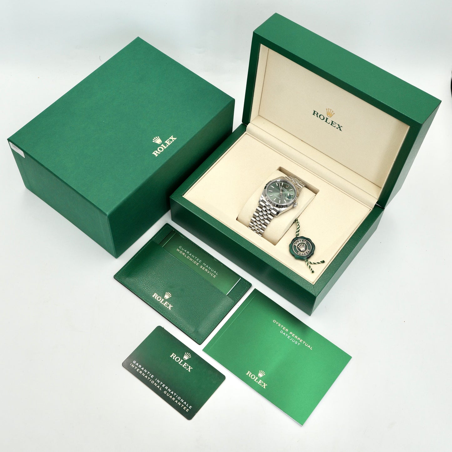 Rolex Datejust 36 Mint Green Fluted Jubilee 126234 - Full Set (2025)