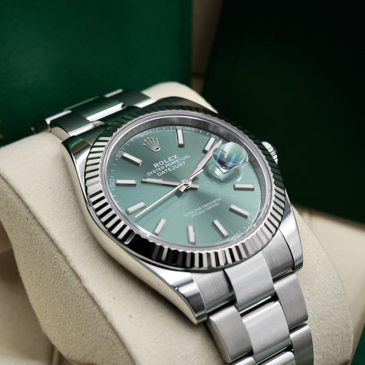 Rolex Datejust 41 Mint Green 126334 - Full Set (2024)