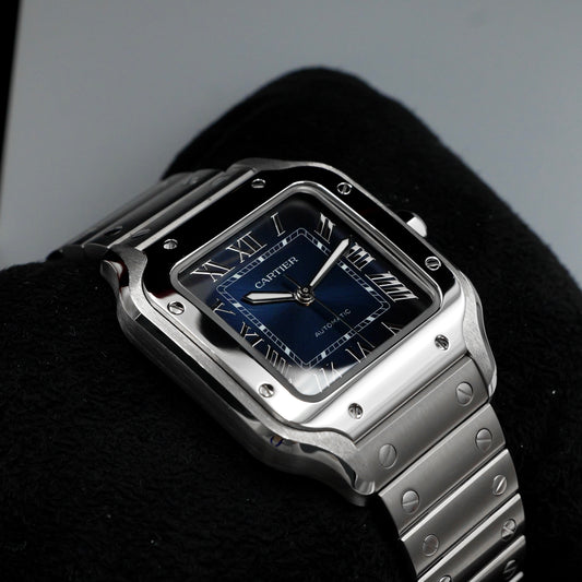 Cartier Santos Medium Blue Dial WSSA0029 - Full Set (2025)