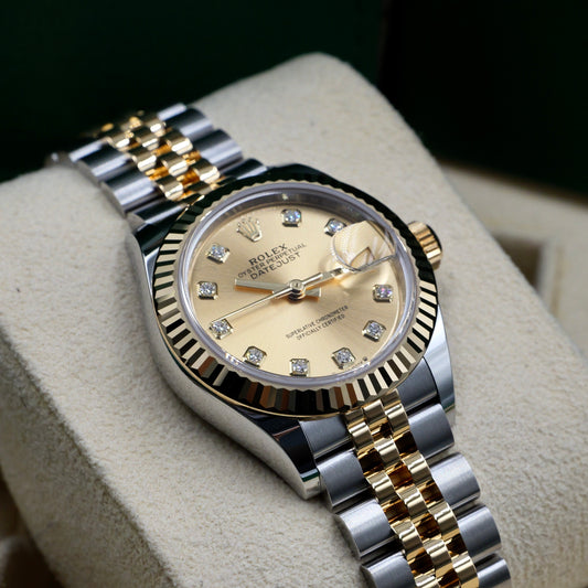 Rolex Lady-Datejust Champagne Diamond Dial 279173 - Full Set (2026)