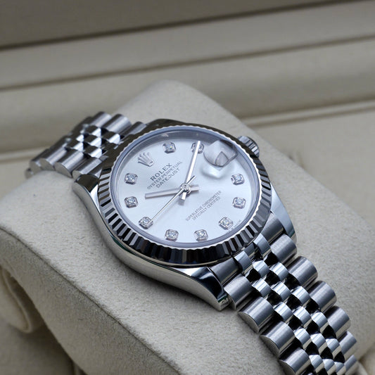 Rolex Datejust 31 Silver Diamond Dial 278274 - Full Set (2024)