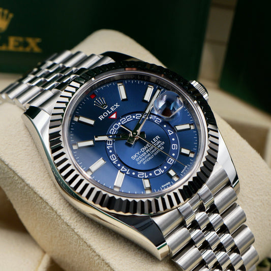 Rolex Sky-Dweller Blue Dial Jubilee Bracelet 326934 - Full Set (2022)