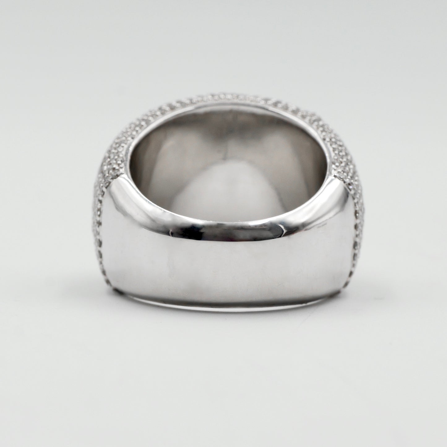 White Gold Honeycomb Diamond Pavé Ring