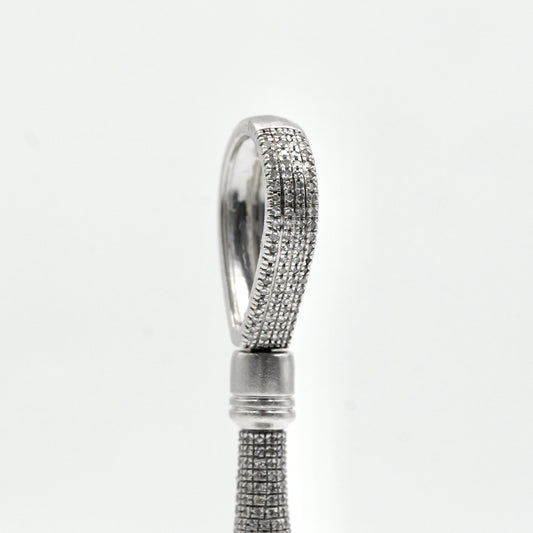 White Gold Diamond Champagne Bottle Pendant