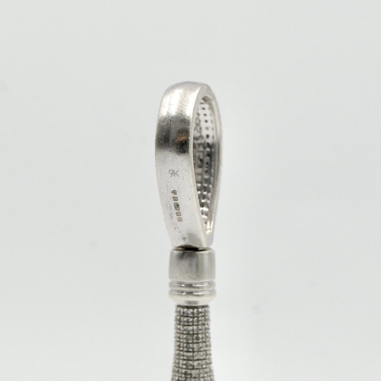 White Gold Diamond Champagne Bottle Pendant