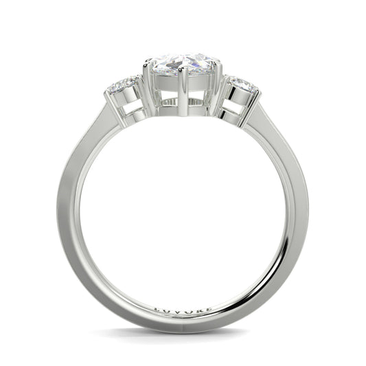 Catherine - 2.0 CT - Pear Trilogy Diamond Ring