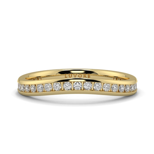 Wedding Band Ladies Diamond Shape To Fit Ring Set