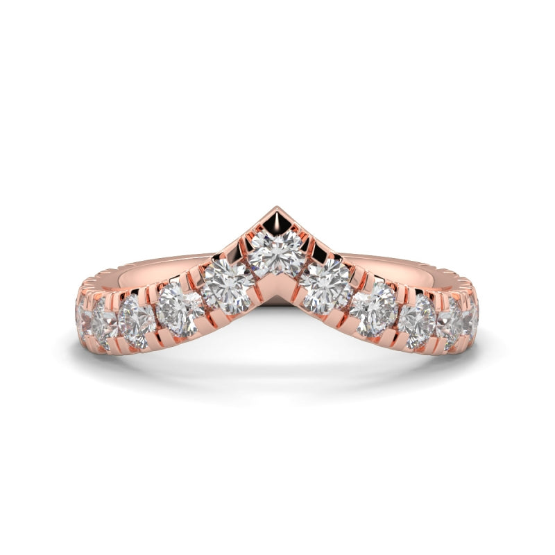 Wedding Band Ladies Diamond Shape To Fit Ring Micro Set