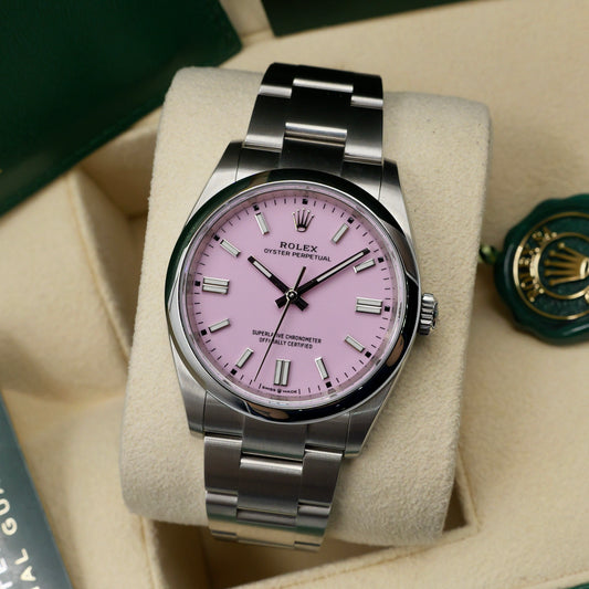 Rolex Oyster Perpetual 36 Candy Pink 126000 - Full Set (2025)