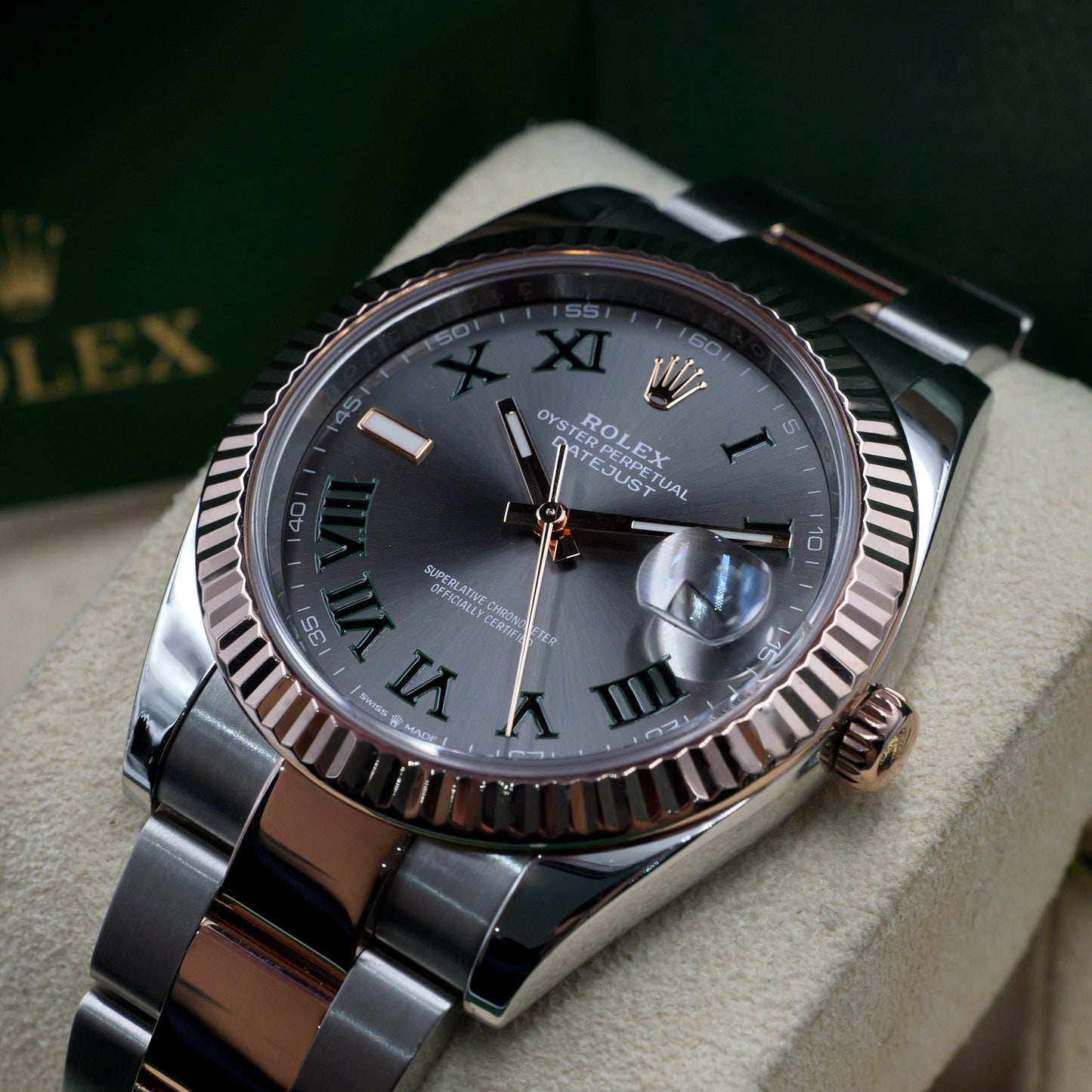 Rolex Datejust 41 Wimbledon Fluted Oyster Fluted Oyster 126331 - Full Set (2022)