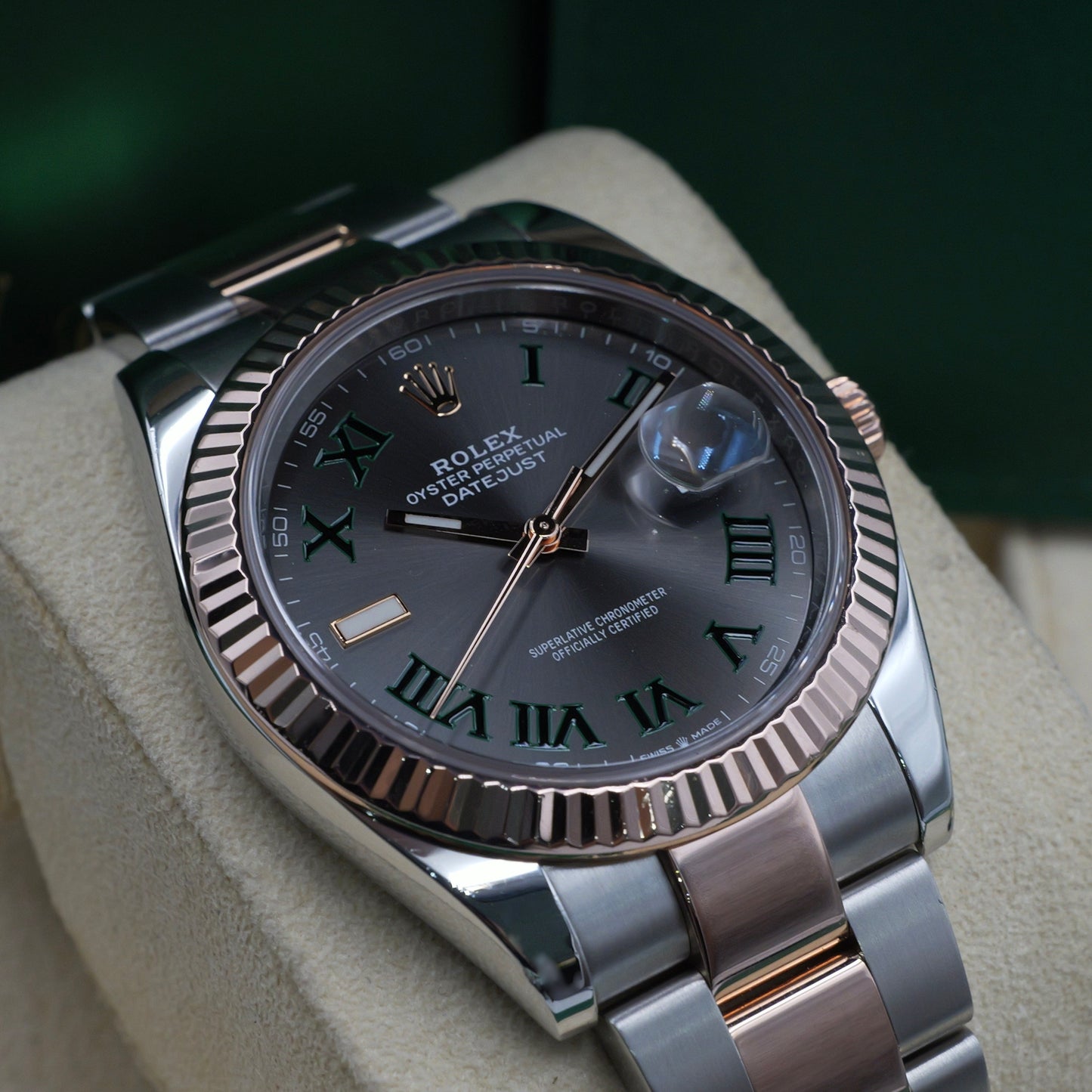 Rolex Datejust 41 Wimbledon Fluted Oyster Fluted Oyster 126331 - Full Set (2022)