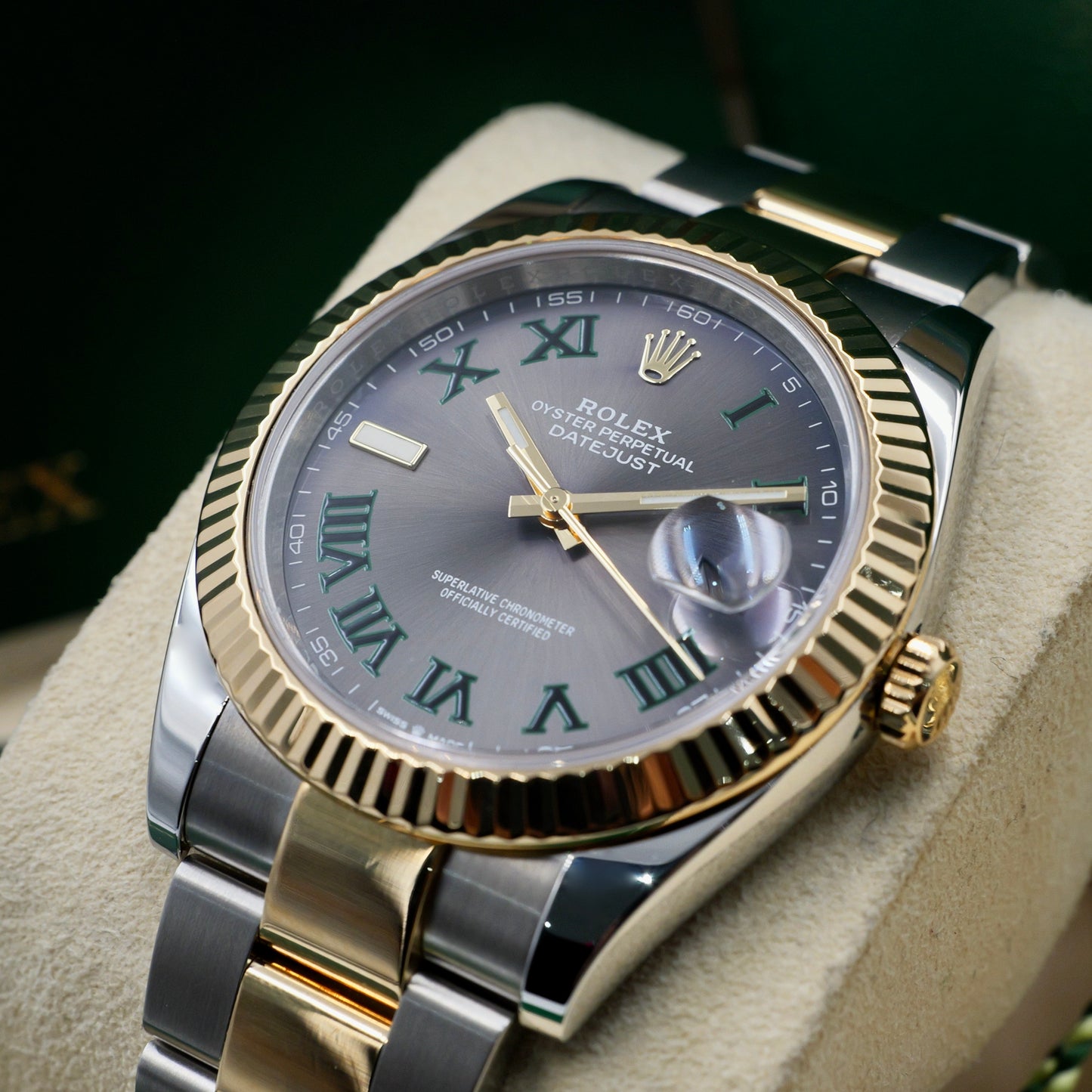 Rolex Datejust 41 Wimbledon Fluted Oyster 126333 - Full Set (2021)
