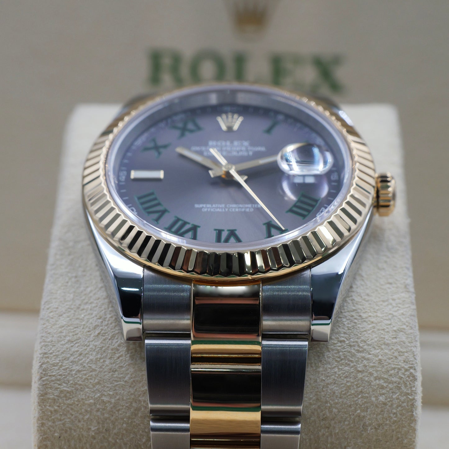 Rolex Datejust 41 Wimbledon Fluted Oyster 126333 - Full Set (2021)