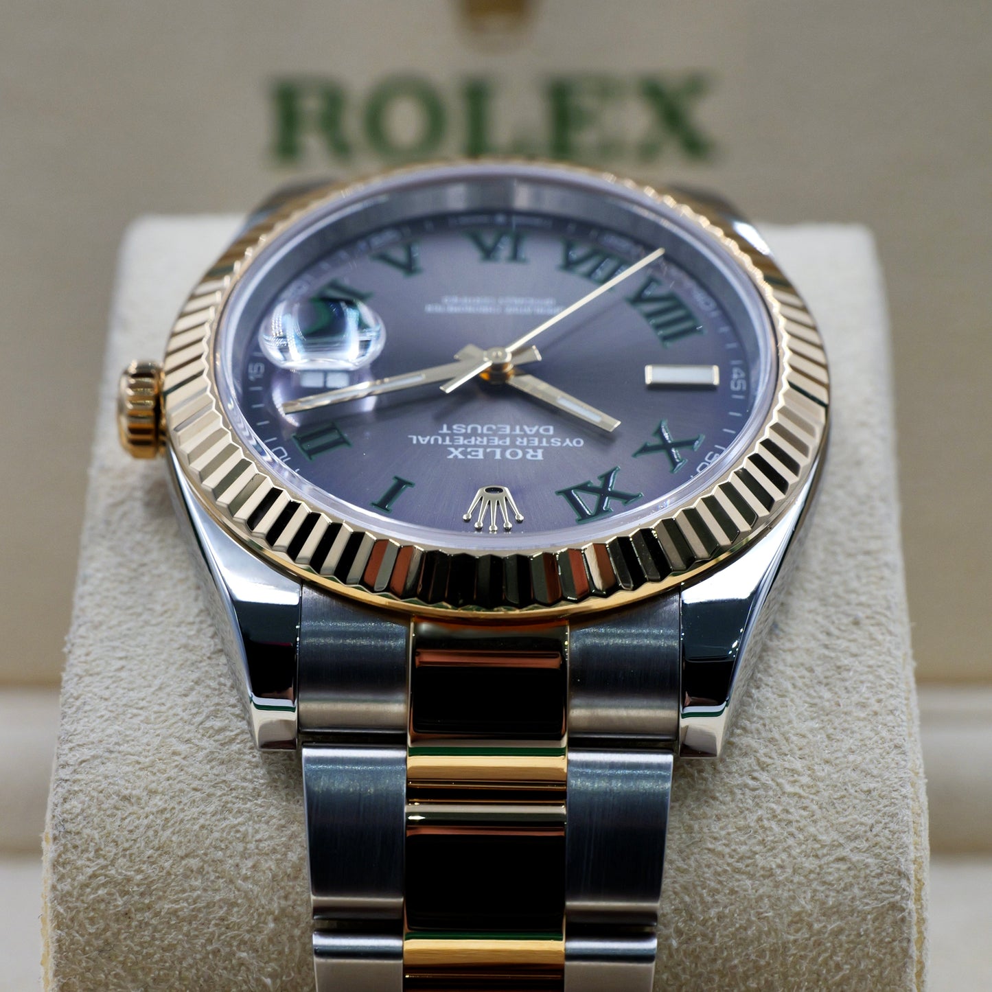 Rolex Datejust 41 Wimbledon Fluted Oyster 126333 - Full Set (2021)