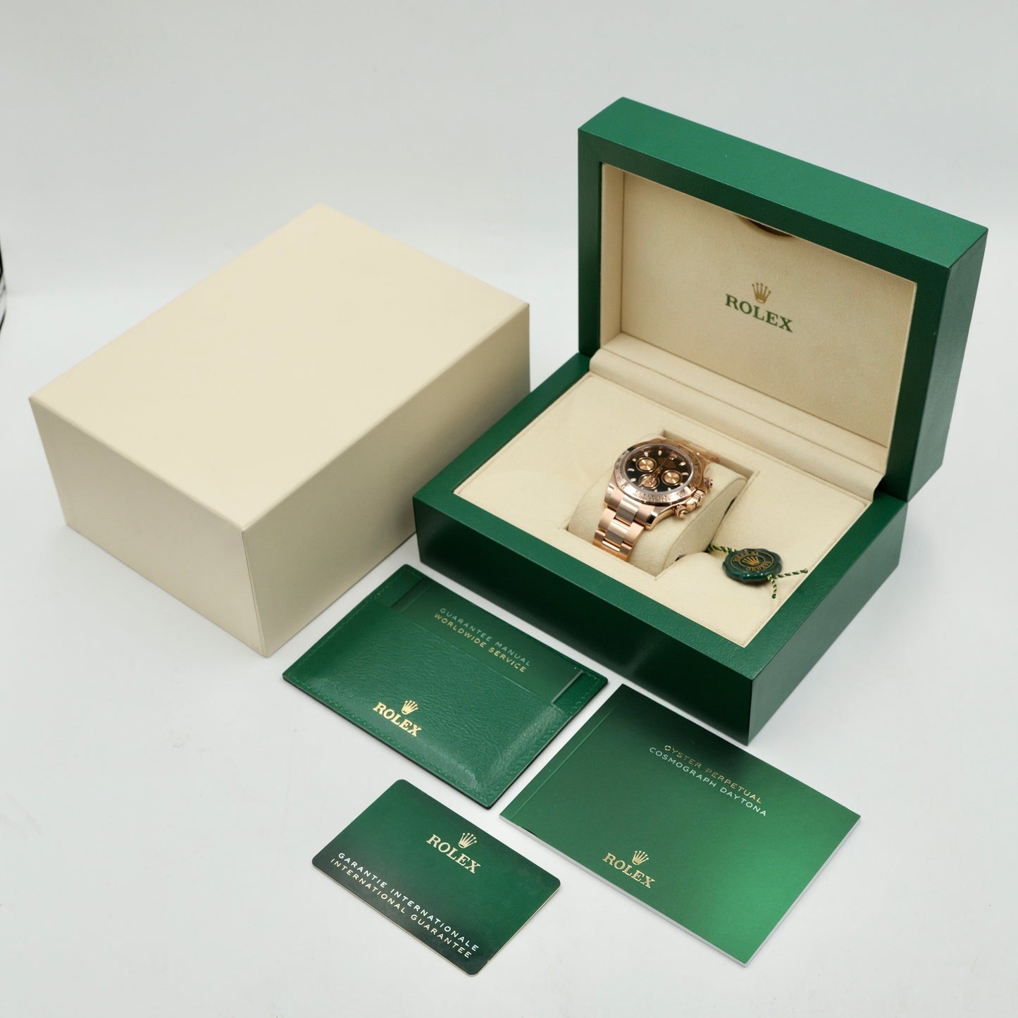Rolex Daytona Black Dial 18K Rose Gold 116505 - Full Set (2023)