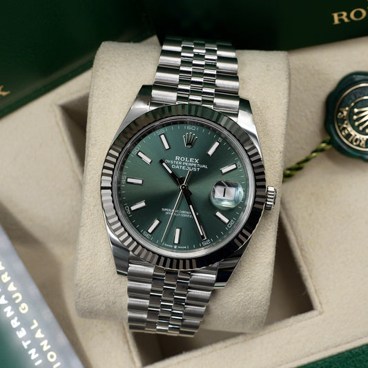 Rolex Datejust 41 Mint Green 126334 - Full Set (2024)