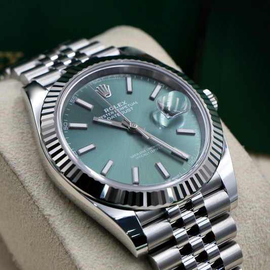 Rolex Datejust 41 Mint Green 126334 - Full Set (2024)