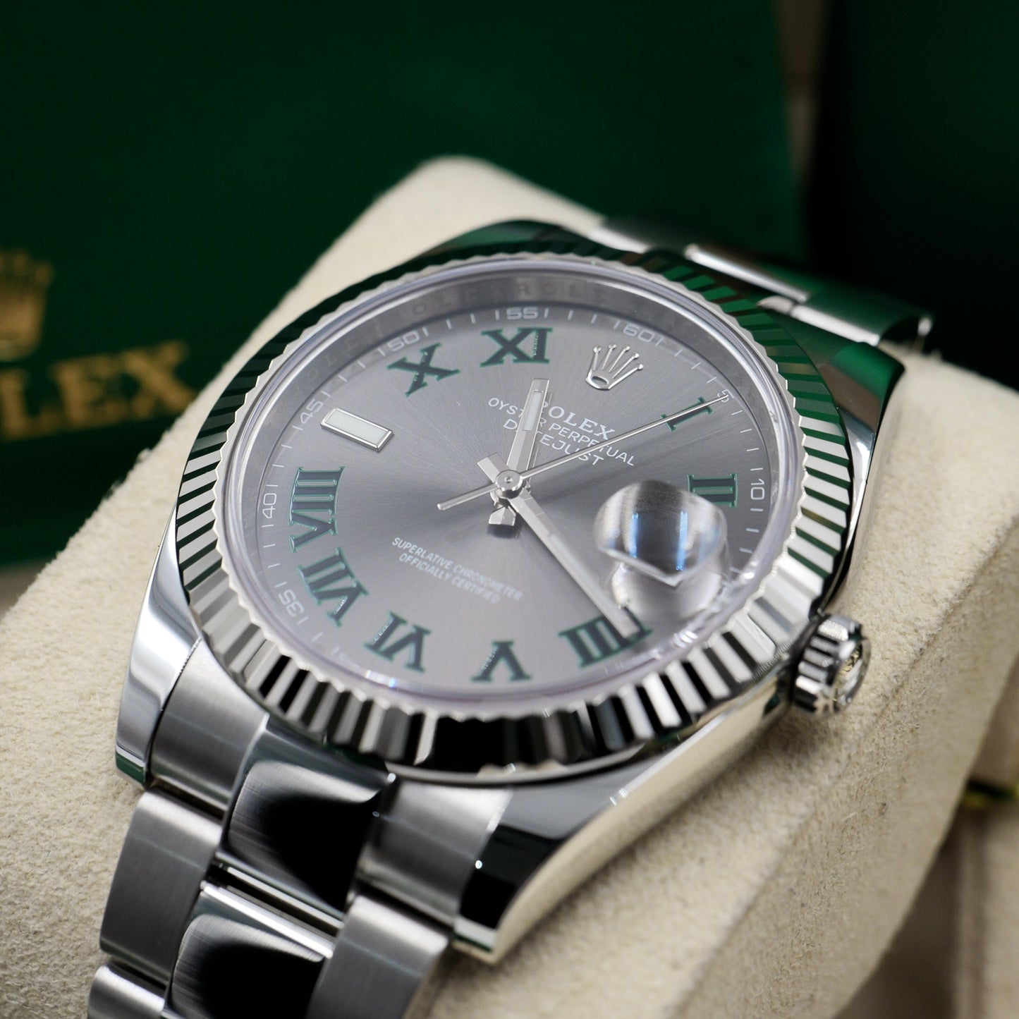 Rolex Datejust 41 Fluted Oyster Wimbledon 126334 - Full Set (2026)