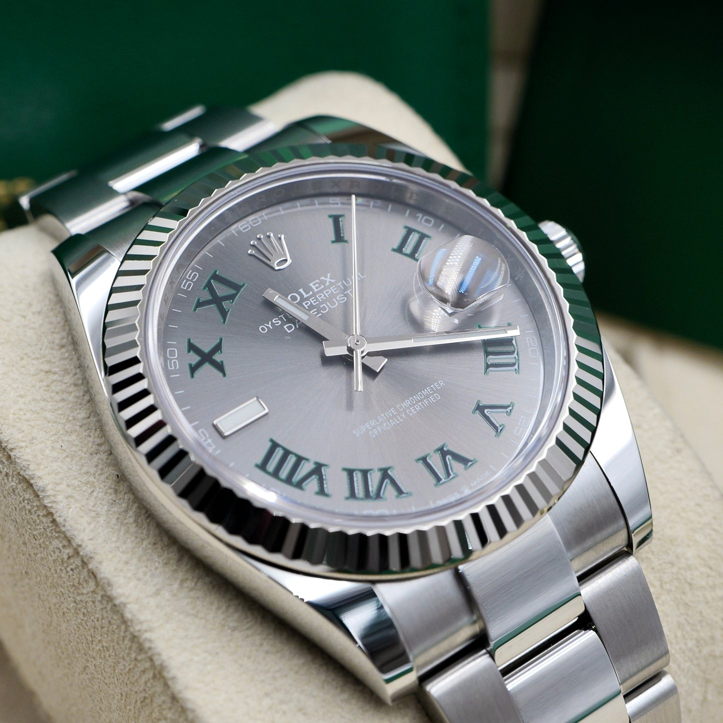 Rolex Datejust 41 Fluted Oyster Wimbledon 126334 - Full Set (2026)