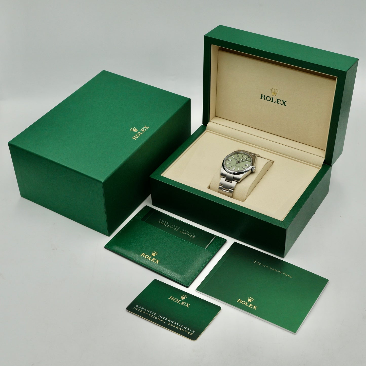 Rolex Oyster Perpetual 41 Pistachio Dial 134300 - Full Set (2025)