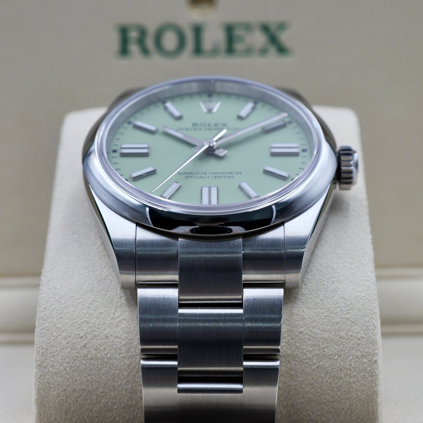 Rolex Oyster Perpetual 41 Pistachio Dial 134300 - Full Set (2025)
