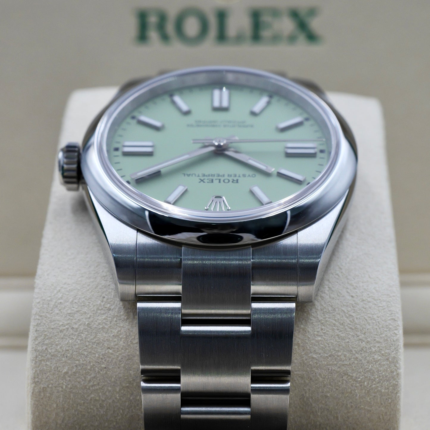 Rolex Oyster Perpetual 41 Pistachio Dial 134300 - Full Set (2025)