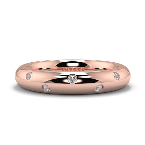 3mm Wedding band diamond set rounded court shape gents and ladies luvore diamond platinum rose gold (10).jpg