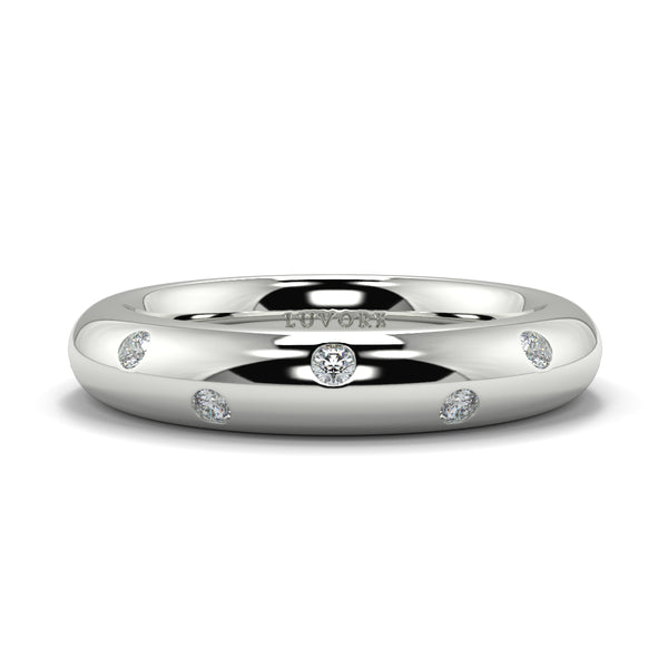 Multi Diamond - 3.00mm - Gents Wedding Band