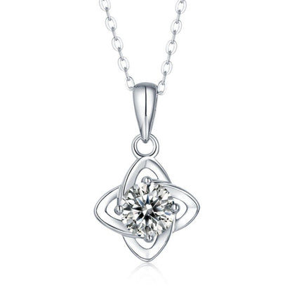 Four Pod Shaped Style Diamond Pendant