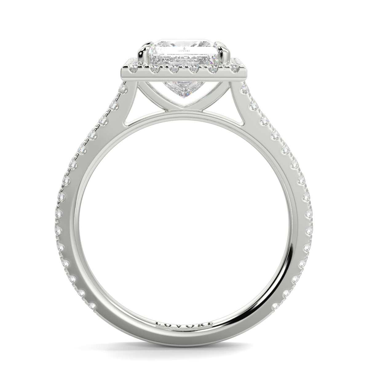 Silver ring with a diamond on a white background yb jewellers engagement ring princess cut diamond ring tiger claws