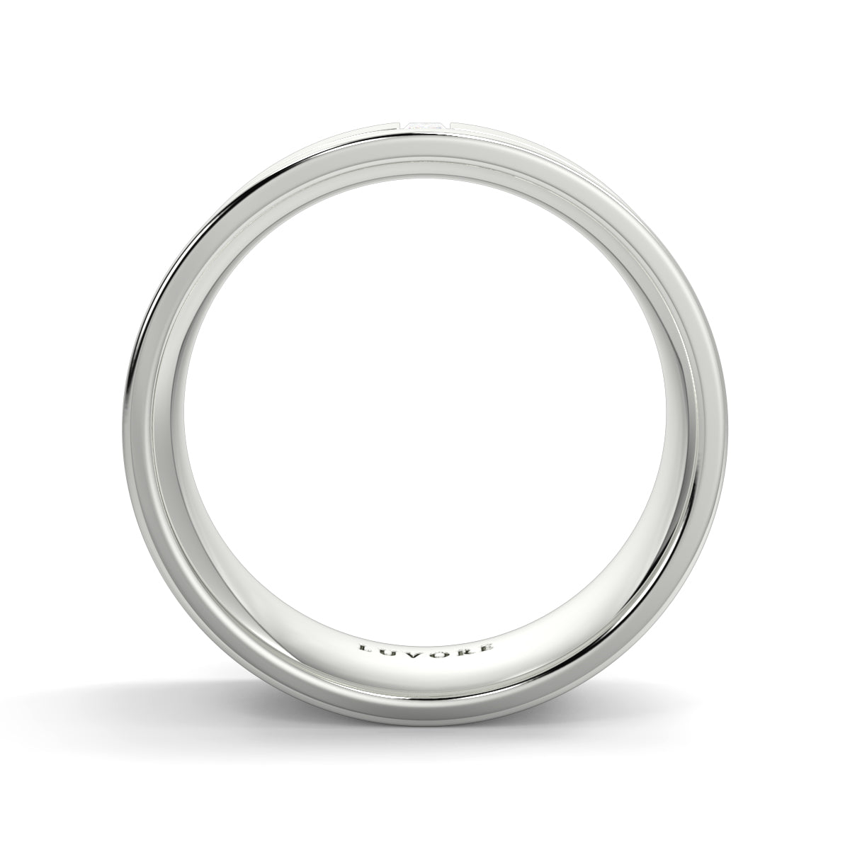 Baguette Diamond - 6.0mm - Gents Wedding Band