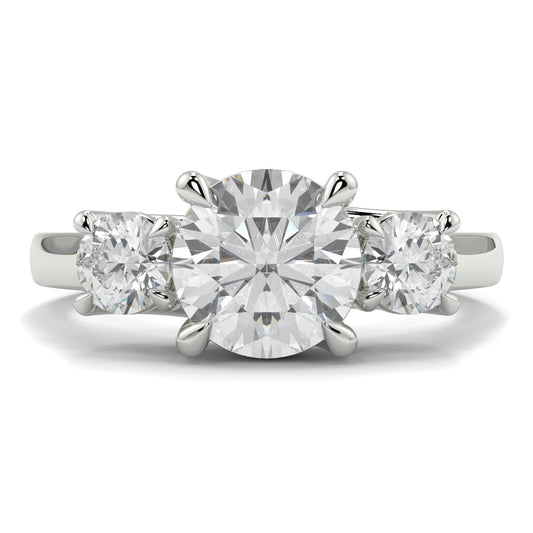 Catherine - 2.0 CT - Round Trilogy Diamond Ring