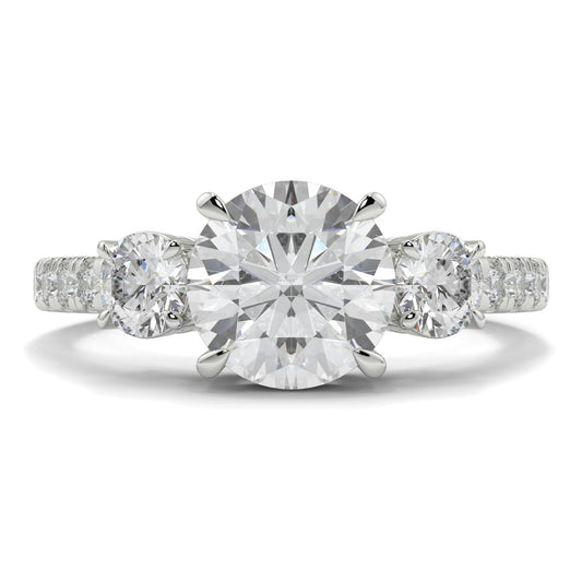 Victoria - 2.0 CT - Round Trilogy Diamond Ring
