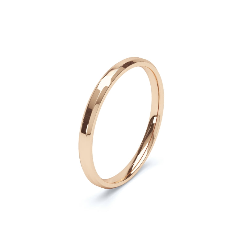 Polished Bevelled - Plain Wedding Band