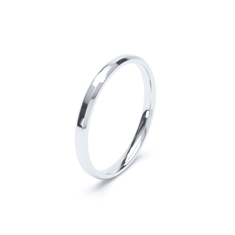 Polished Bevelled - Plain Wedding Band