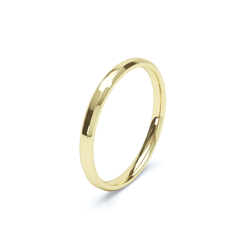 Polished Bevelled - Plain Wedding Band