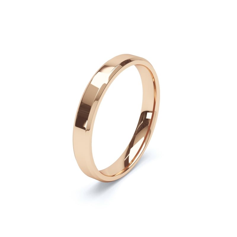 Polished Bevelled - Plain Wedding Band