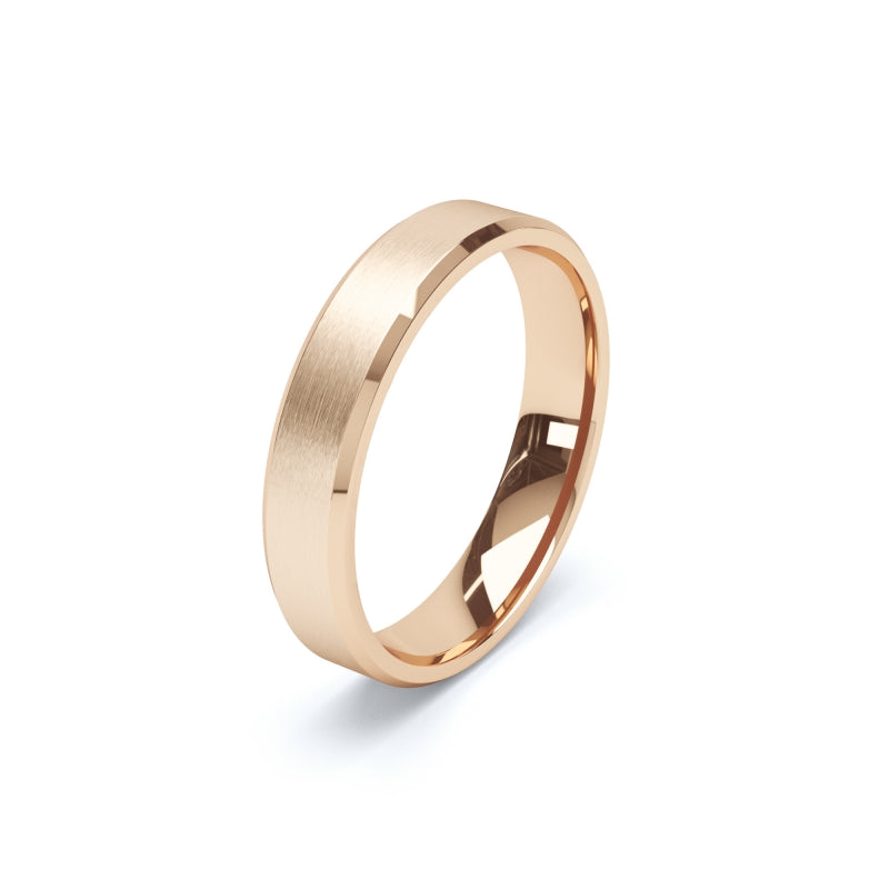 Matte Bevelled - Plain Wedding Band