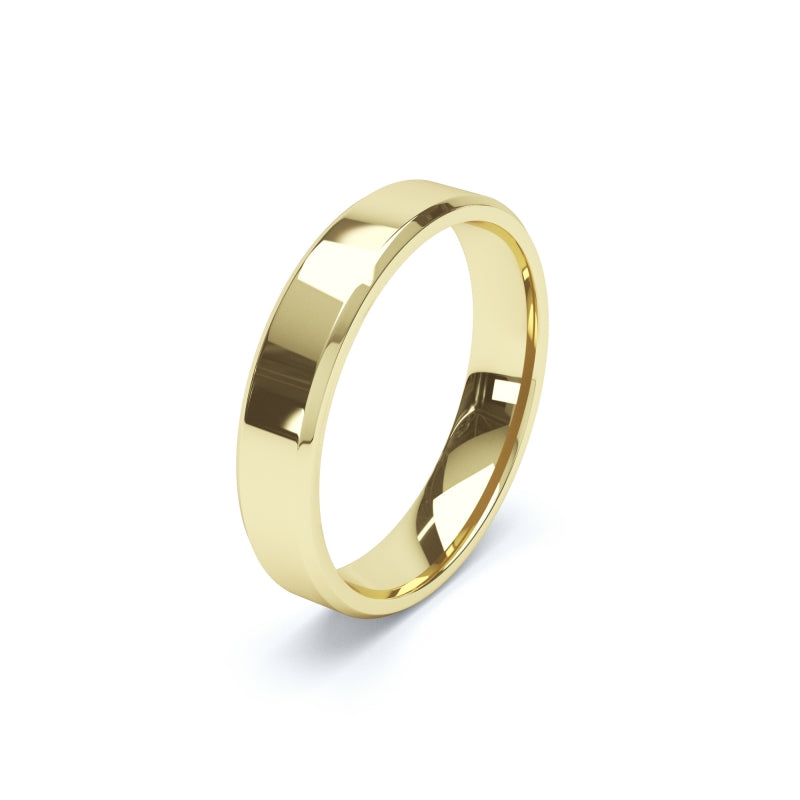 Polished Bevelled - Plain Wedding Band