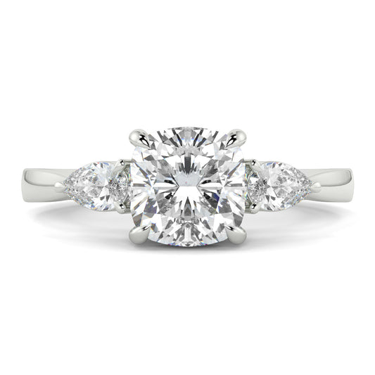 Chloe - 1.5 CT - Cushion & Pear Stone Ring
